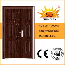 Sc-S164 Good Sales Son and Mother Security Entry Steel Doors